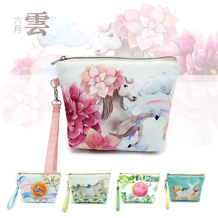 Coin Purse Canvas Storage Bag Cartoon Girl Handbag Mobile Phone Fashion Simple Clutch Wallet |
