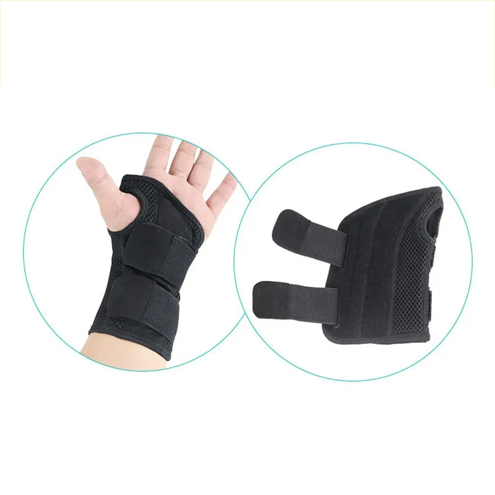 Unisex Gloves Flexible Pressure Stable Support Steel Plate Wrist Fracture Mouse Hand Sprain Wrist Protector Breathable Belt