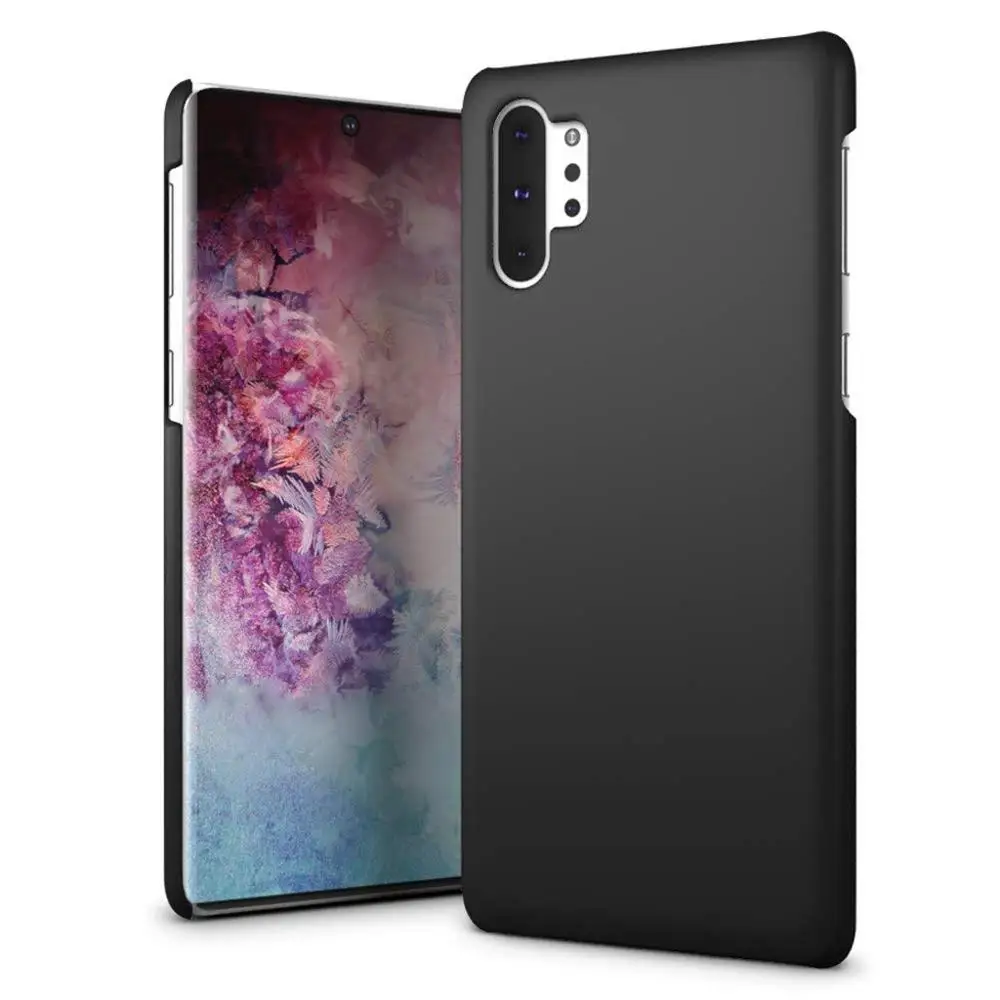 Черный Mnycxen Note10 чехол для samsung Galaxy Note 10 Plus чехол Fundas PC чехол s on Note10+ Note10Plus+ Coque Новое поступление чехлов - Цвет: Черный