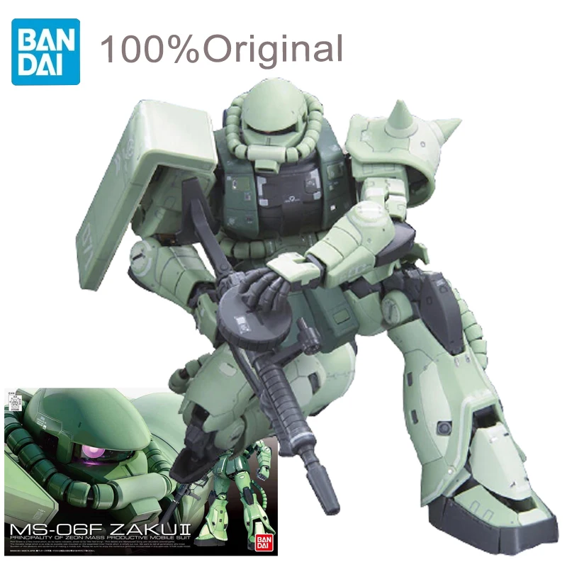 

Японские фигурки героев аниме Bandai, модель Gundam Rg 04 1/144 Ms-06f Zaku Gunpla, Детские сборные роботы, фигурки героев, декоративные игрушки