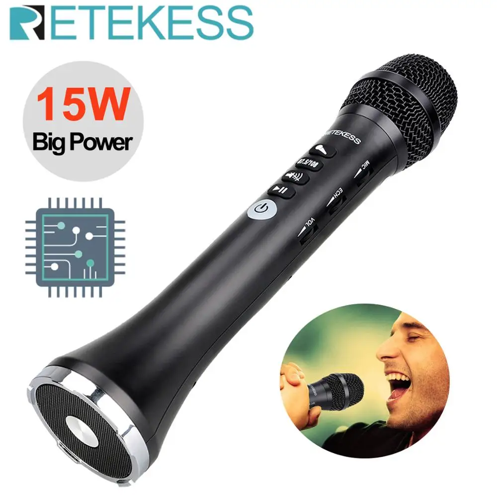 Беспроводной микрофон RETEKESS TR617 15 Вт динамик аудио Встроенный Bluetooth FM выход