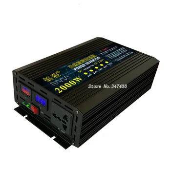 

Pure sine wave inverter car home use photovoltaic booster high power 12V 24V 48V 60V turn 220V smart dual digital display