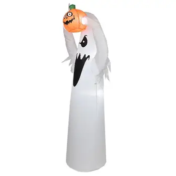 

6 Foot Tall Halloween Inflatable Ghosts and Pumpkins with LED Lights Decor Outdoor Decorations Lawn Inflatables Home and Outside