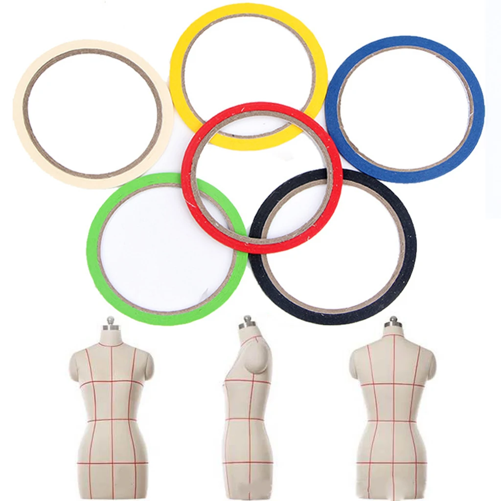 10Rolls Draping Tape Marking Pattern Cutting Whiteboard Marking Tape Dress Form