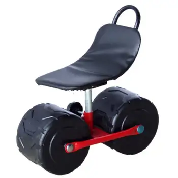 

Garden Cart Tool Planting Picking Stool Comfortable PU Sponge Seat Pad Moving Chair with Wheels