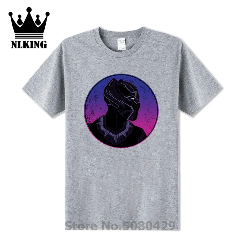 Wakanda forever super Футболка мужская tchalla герой комиксов кошка короткий рукав Черная