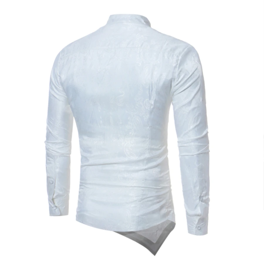 Классический жаккардовый Мужской Топ Европейский Размер S M L XL XXL бизнес Банкетный мужской костюм рубашки