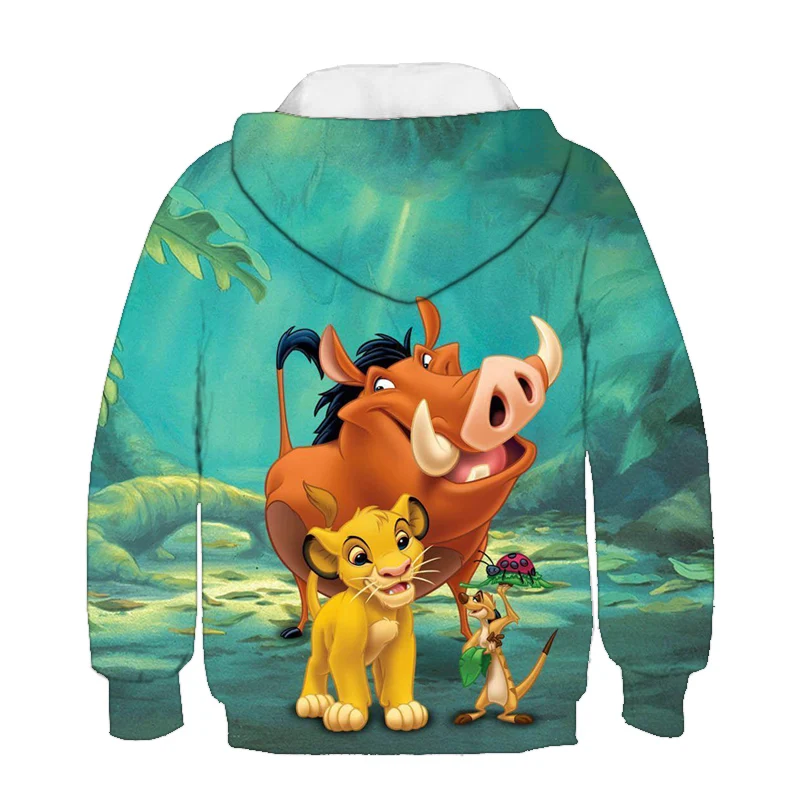 Детская одежда с 3D принтом simba king lion популярные толстовки капюшоном для мужчин и