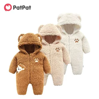 

PatPat 2020 New Autumn and Winter Trendy Bear Design Long-sleeve Jumpsuit for Baby Boy and Girls Baby Clothes