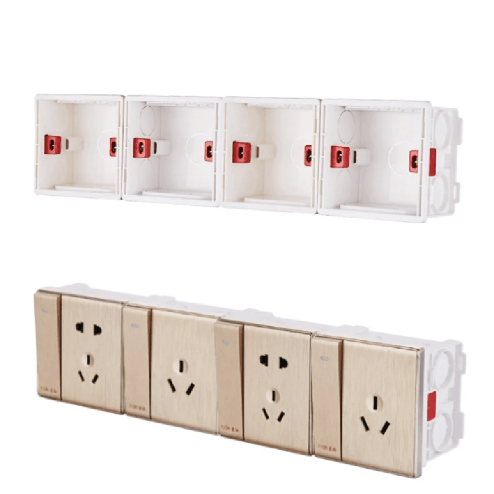 Mounting Box for 86*86mm Wall Switch and Socket Wallpad Cassette Universal White Wall Back Junction Box 86 type switch box wall socket box