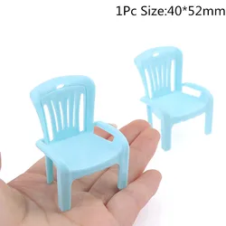 Maison de poupée Miniature, accessoires, Mini maison de poupée, chaise en plastique, meubles de décoration, Collection cadeau, jouet pour enfant, 1 pièce 
