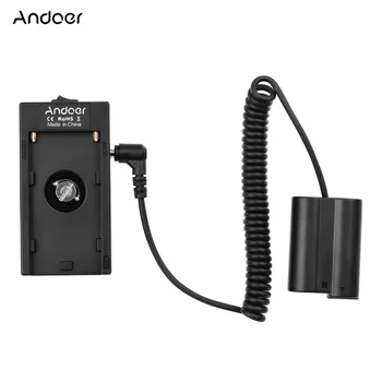 

Andoer NP-F970 F750 Battery Plate Holder Adapter + EN-EL15 Dummy Battery Coupler Compatible with Nikon D7000/D800/D800E Cameras