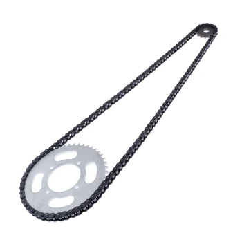 

Motorcycle Chain and 15 Front/48 Rear Tooth Sprocket Kit for Mini Moto ATV Pocket Bike Scooter Goped