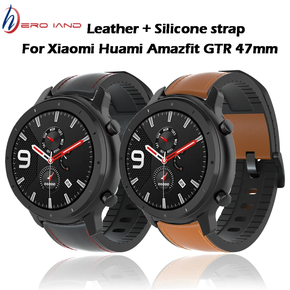 Ремешок для часов Huami Amazfit GTR 20 22 мм 47 42 силиконовый браслет из натуральной кожи