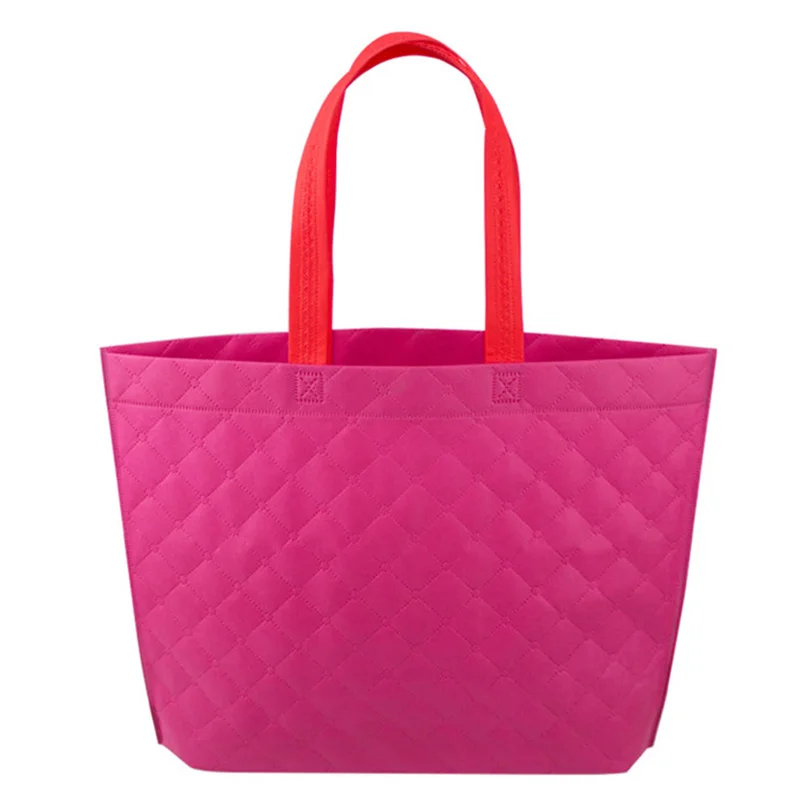 Новые портативные сумки для доставки, складные сумки для покупок в супермаркете, Экологичные многоразовые сумки для продуктов, дорожные сумки, большие сумки-тоут - Цвет: Rose