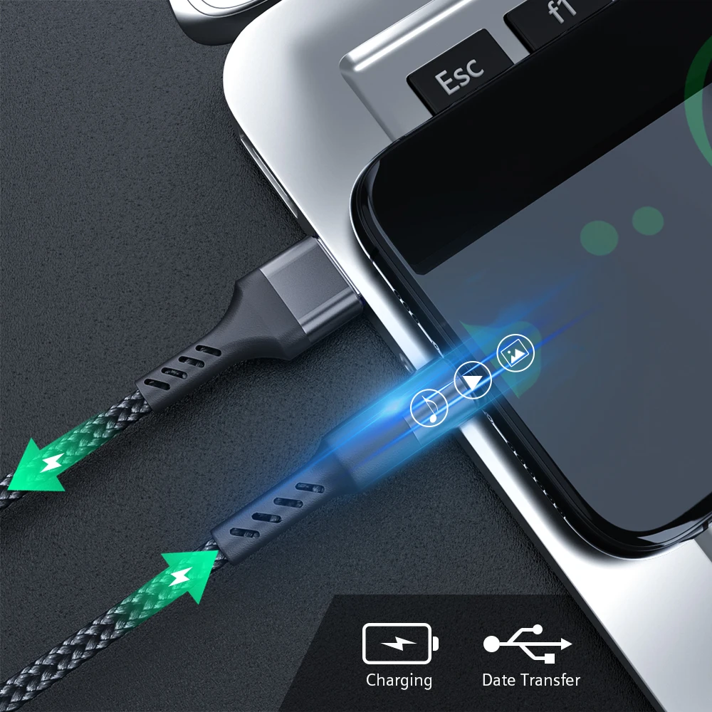 USB кабели 3A кабели для быстрой зарядки для iPhone Xs Max Xr X 8 7 6 Plus 6s ipad Mini зарядное устройство для мобильного телефона кабель для передачи данных 3 м