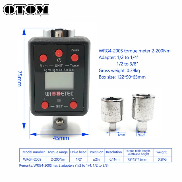 Clé Dynamométrique Numérique 1/2, 10-200 NM (vendeur tiers) –