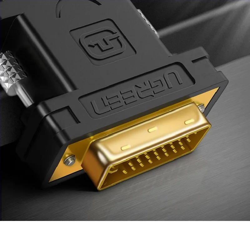 Ugreen Adapter DVI 24+5 Male to VGA Female Gold Plated for Computer PC Host Laptop 1080P Converter