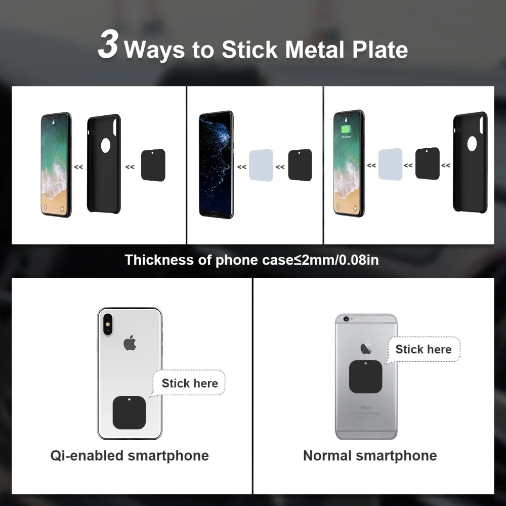 Mpow 098A Universal CD Slot Car Mount Stand Easy Installation Car Phone Holder 360 Degree Rotatable Magnetic GPS Holder For Car (5)