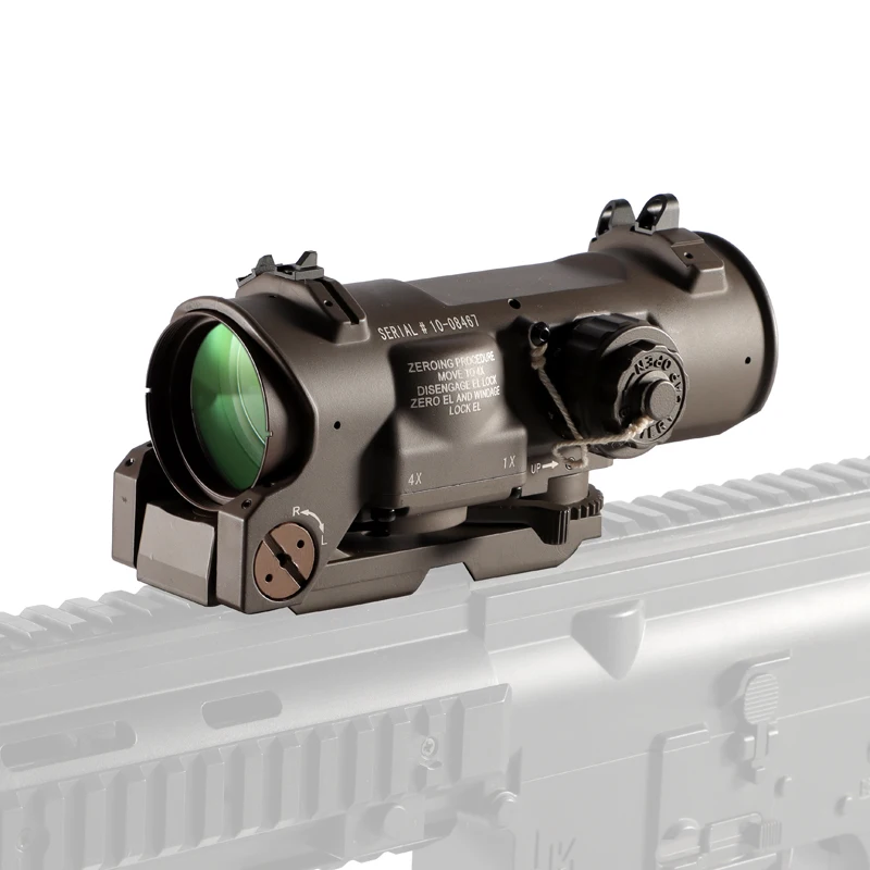Tactical Rifle Scope 1x 4x Fixed Dual Purpose Red illuminated Dot Sight for Hunting Shooting|Оптические прицелы| |