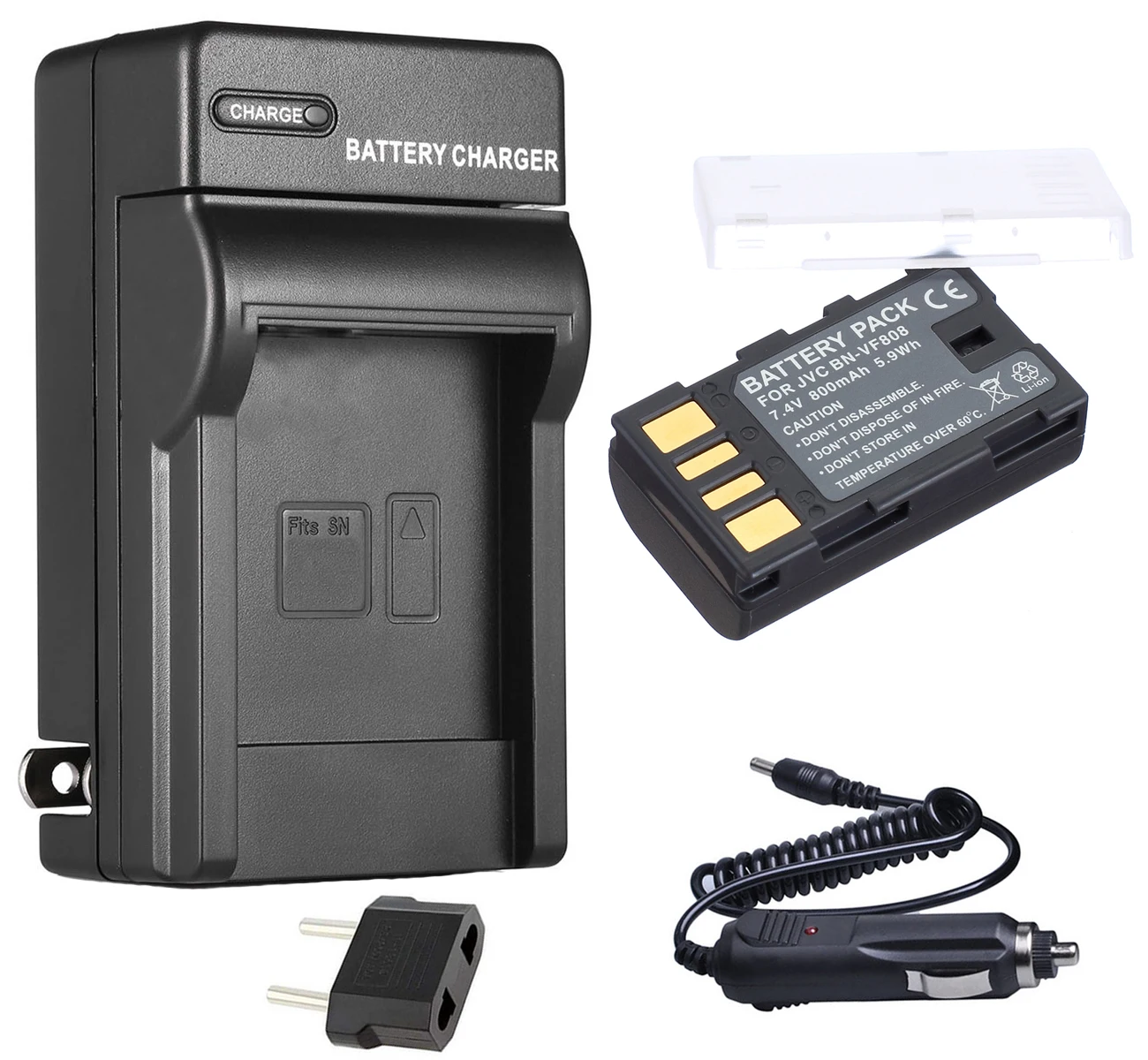 Аккумулятор+ ЖК USB зарядное устройство для цифровой видеокамеры JVC GR-D760US, GR-D770US, GR-D790US, GR-D796US, GR-D850US, GR-D870US - Цвет: Battery and ChargerB