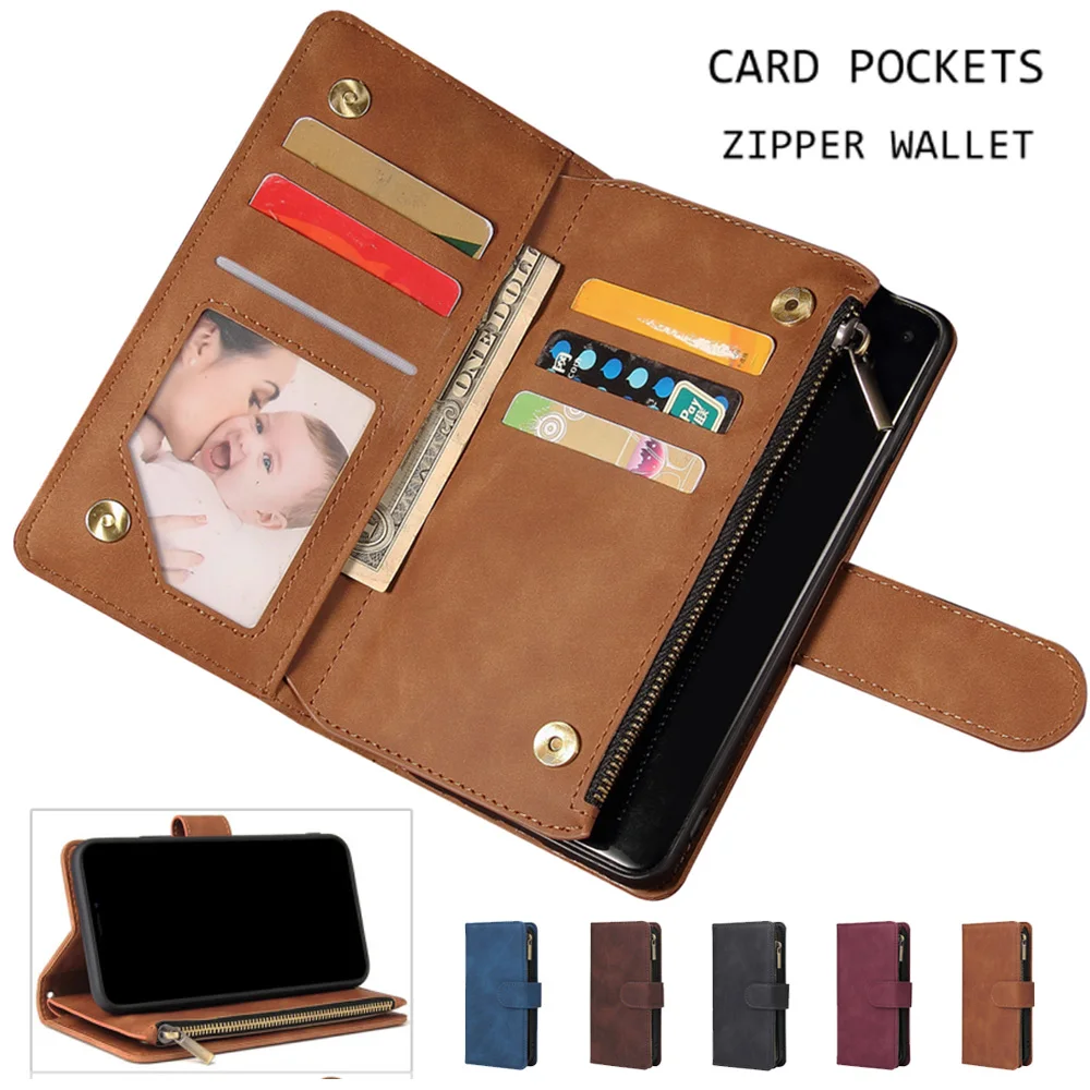 Luxury Leather Zipper Flip Wallet Case For Blackview BV9600/BV9600 Pro Magnetic Mobile Retro Card Stand Cover | Мобильные телефоны
