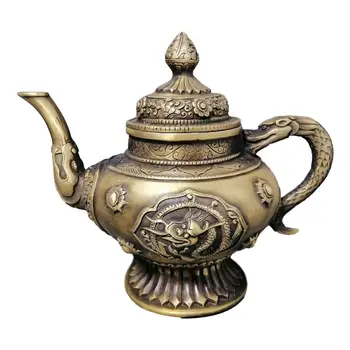 

LaoJunLu Dragon Teapot Imitation antique bronze masterpiece collection of solitary Chinese traditional style jewelry