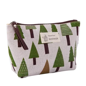 

Large-Capacity Cosmetic Bag Cotton And Linen Printed Zipper Clutch Bag Fashion Multi-function Travel Cosmetic Bag