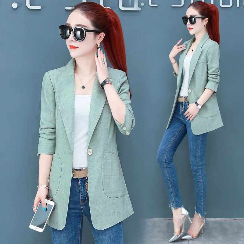 

Early Autumn New Style Coat 2019 Autumn Korean-style Small Suit Women's Casual Women's Blazer Work Clothes Spring And Autumn
