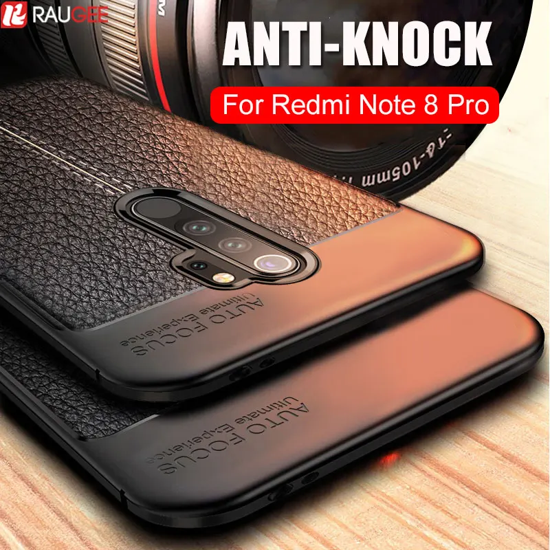 Чехол для Xiaomi Redmi Note 8 Pro противоударный бампер матовый Силиконовый чехол из ТПУ 7 6