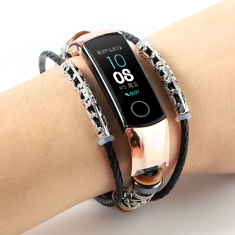7784 Металлический браслет для huawei honor band 5 Миланская петля ремешок для honor band 4 сменный ремешок магнитная пряжка регулируемый размер - Цвет: 7784