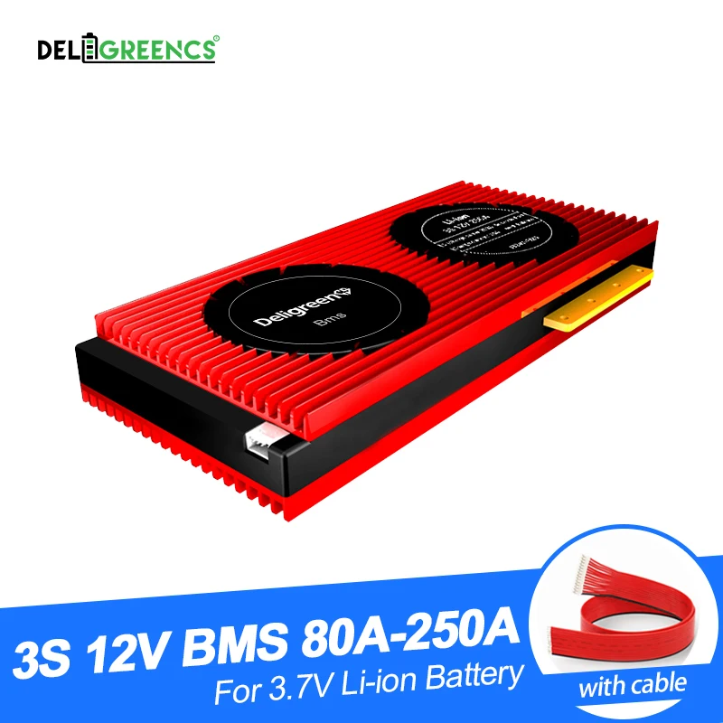 Защитная плата 3S BMS 12 В 80A 100A 120A 150A 200A 250A для литиевых аккумуляторов 18650 Номинальная