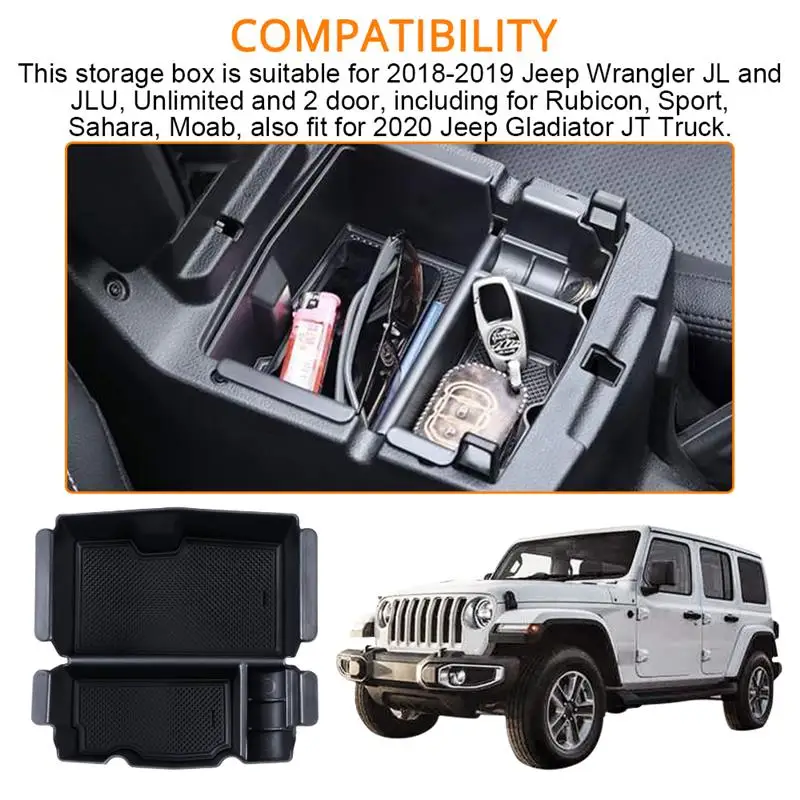 Wrangler лоток коробка для хранения держатель Черный Автомобильный центральная консоль органайзер для GMC Sierra- для Tacoma- для