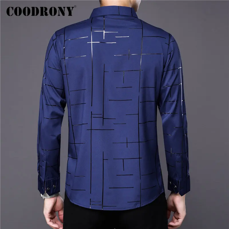 Рубашка COODRONY мужские рубашки с длинным рукавом мужская Новое поступление 2019
