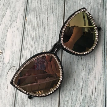

sunglasses lady Elegant style fashion cat‘s eye frame eyewear mirror lens uv400 anti-relactive glasses