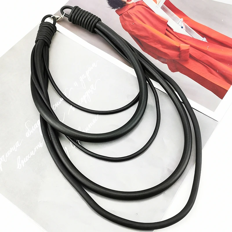 Choker Necklace For Women Short Necklaces Black Rubber Rope Handmade Jewelry Punk Accessories Designer Jewellery Gift velvet choker necklaces,metal choker necklace,lace choker necklaces,women jewelry