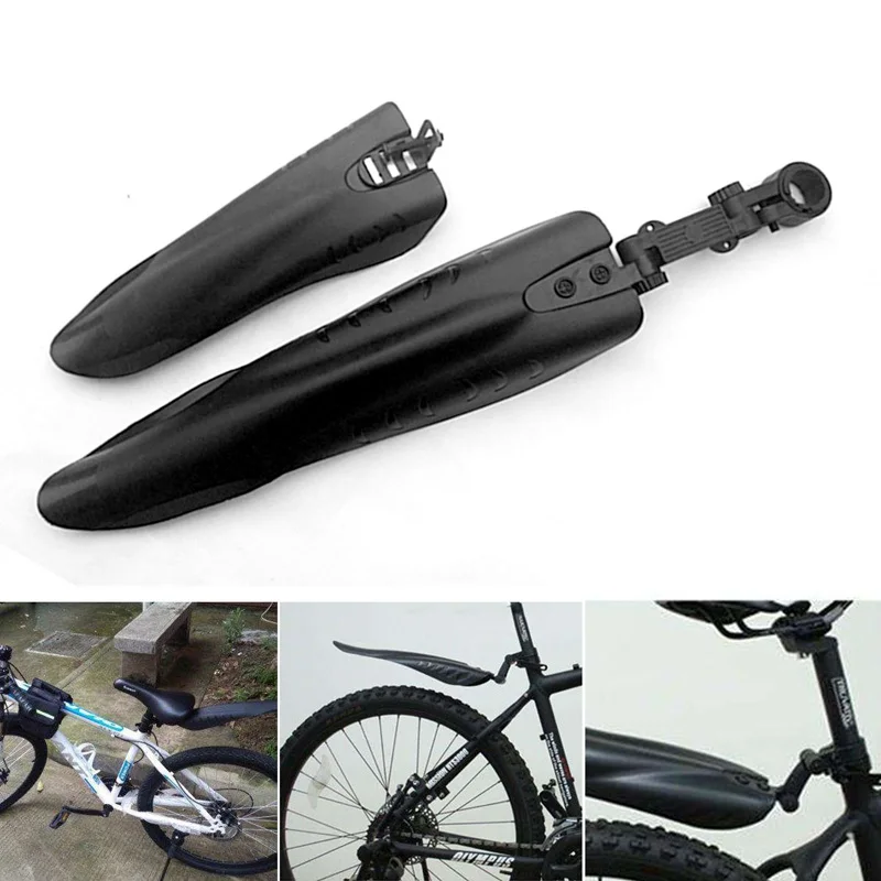 

Hot HG-Black Mountain Bike Bicycle Road Tire Front Rear Mudguard Fender Set Mud Guard Big flying fish