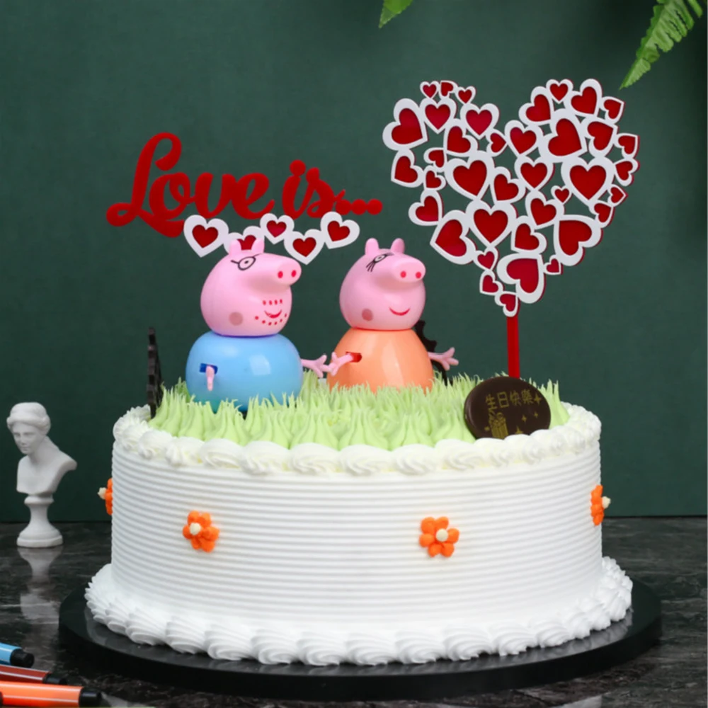 1Set Love Flag Wedding Cake Topper for Weddings Party Cake Decors Supplies RS 