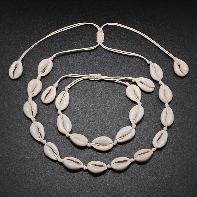 Femme seashell ювелирное ожерелье Регулируемый Цыганский браслет Красивая натуральная ткань подарки ручной работы Чехол женский Дружба