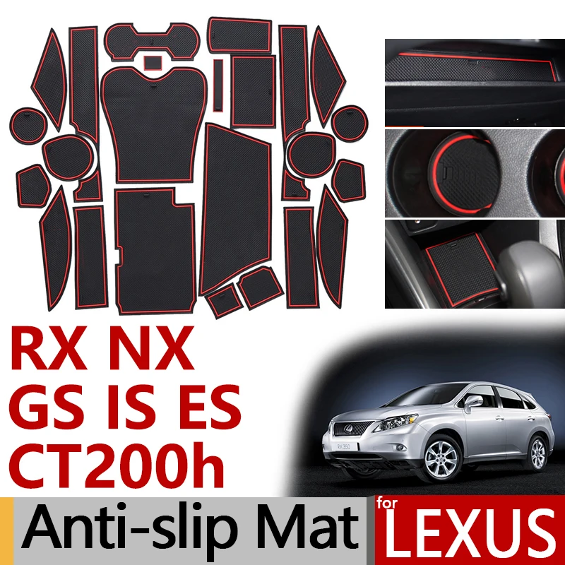 Противоскользящие резиновые ворота слот чашки коврик для Lexus RX NX GS IS ES CT200h RX350 RX450h IS250 ES350 ES300h GS350 аксессуары