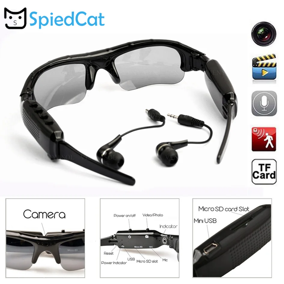 Цифровой mp3-плеер солнцезащитные очки мини-камера поляризационная гарнитура