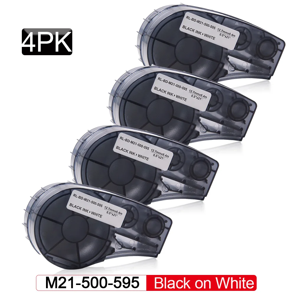 4 шт. для Brady BMP21 PLUS M21 500 595 Высокая адгезия виниловая этикетка лента совместима с
