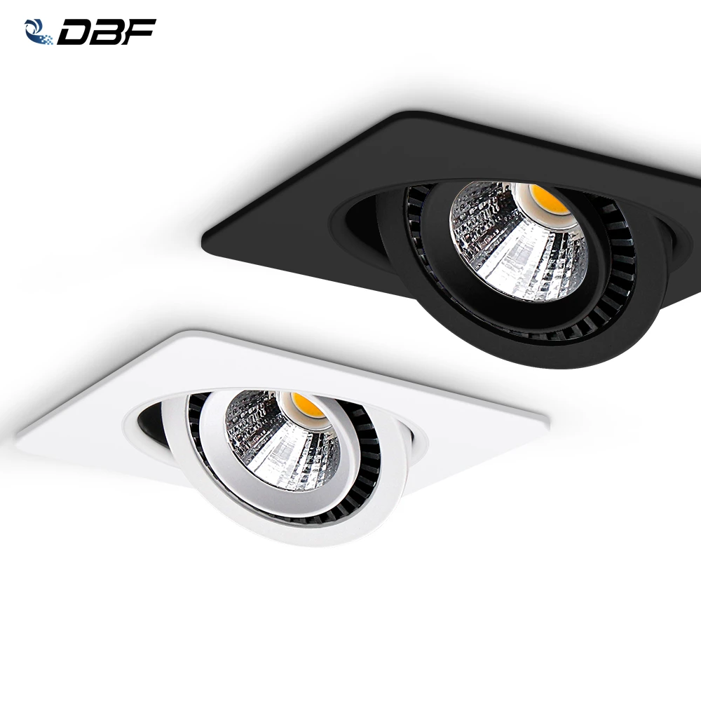 

[DBF]Rotatable Angle LED Recessed Downlight 5W 7W 10W 12W 15W LED Ceiling Spot Light 3000K/4000K/6000K Black/White Housing Light