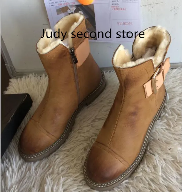 Зимние ботильоны из овчины женские зимние ботинки botas Mujer коллекция 2020 года