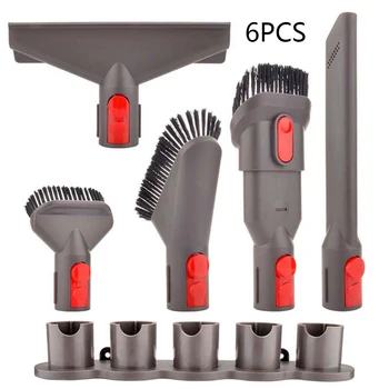 

6Pcs Bracket Stand Soft Brushes Replace For Dyson V7 V8 V10 V11 Vacuum Cleaner For Computer Keyboards Sofa Air Conditioners