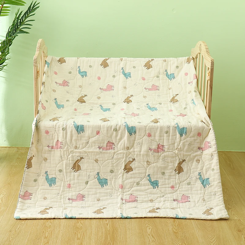 Детское Хлопковое одеяло Летнее Детское Kinder Garten120* 150 см детское одеяло s детское одеяло Новорожденные Мальчики пеленка - Цвет: Розовый