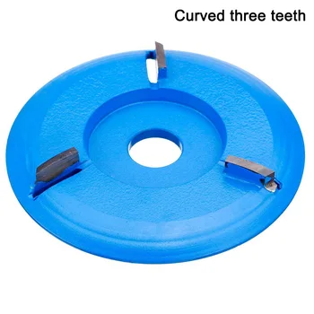 

90mm Arc/Flat Teeth Plane Wood Carving Disc Tool Milling Cutter for 16mm Aperture Angle SP99