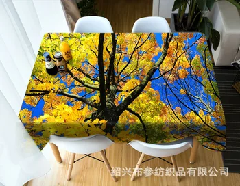 

Autumn Maple Forest Digital Printing Tablecloth Cool Product Tablecloth Hanging Cloth