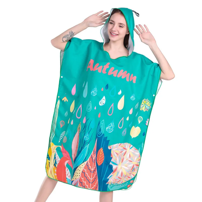 Для женщин Полотенца Surf халат/изменение халат для ванной на открытом воздухе с