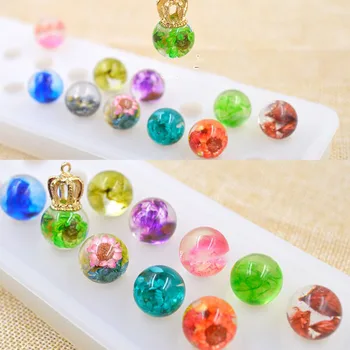 

DIY Epoxy Crystal Ball Beads Resin Mold For DIY Handmade Making Necklace Pendant Craft Tool Jewellery
